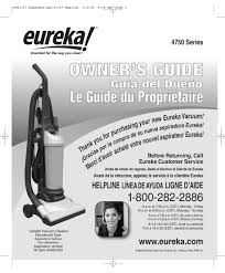 eureka 4750 series owner s manual pdf