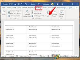 print labels from excel with mail merge