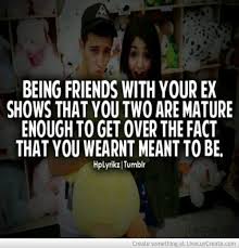 Quotes About Being Friends With Your Ex. QuotesGram