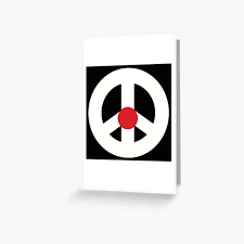 Grußkarte for Sale mit Japanisches Friedenszeichen von wickedcartoons |  Redbubble