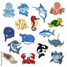 ocean s fish cartoon icons