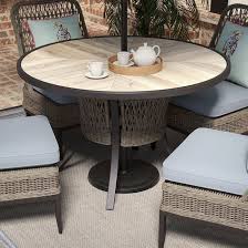 Round Wicker Outdoor Dining Table