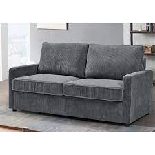 Us Pride Furniture Manchester Polyester Corduroy 70 In Gray Square Arms Sofa Bed