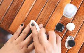 fix nail polish acetone stains