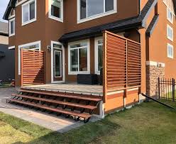 Mahogany Deck And Louvered Privacy