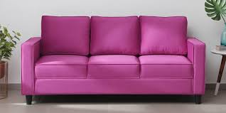 siya velvet 3 seater sofa in purple