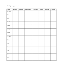 Free Printable Schedule Planner Weekly Creator Study Maker Blank