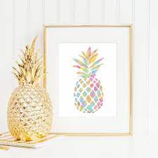 Pastel Rainbow Pineapple Printable