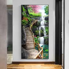 Waterfall Landscape Posters Canvas