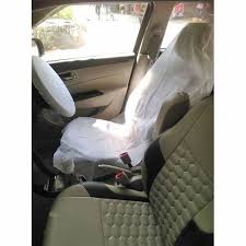 White Non Woven Car Front Seat Cover At