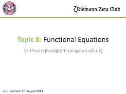 Ppt Topic 8 Functional Equations