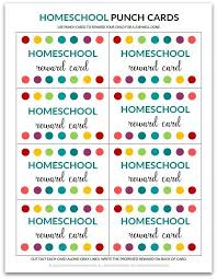 Pdf Homeschool Punch Card Reward Card For Kids Behavior