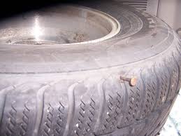 car tire vs nail where does the