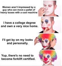 what an incel putting on clown makeup