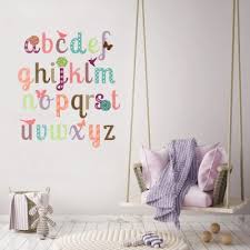 Girly Alphabet Wall Stickers Stickerscape