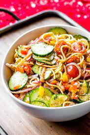 spaghetti pasta salad homemade hooplah