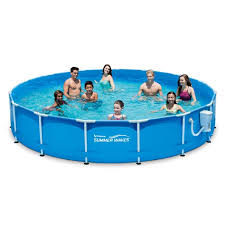 These small, simple pools can be set up in the yard and quickly filled whenever you want to use them, and just as easily emptied and removed. Summer Waves 15ft Active Metal Frame Pool With 600 Gph Filter Pump Walmart Com Walmart Com