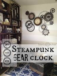 Steampunk Gear Clock Sawdust 2 Stitches