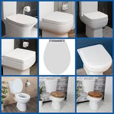 toilet seat round square d shape white