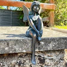 Shelf Sitting Bronze Fairy Resin
