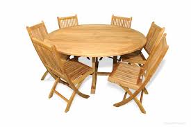 Teak Patio Dining Set 60in Round Table