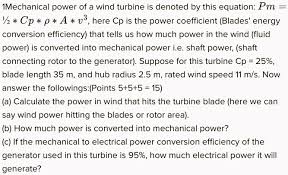 Mechanical Power Of A Wind Turbine