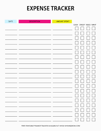 Printable Expense Tracker Magdalene Project Org