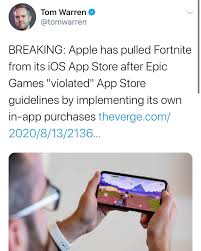 A month ago we published the epic games store roadmap to share our release plans for new store since launch, the epic games store has offered a new free game every two weeks, leading to more. Akademikstv Apple Kicked Fortnite Out Of Its App Store Facebook