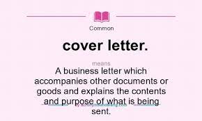 what does cover letter mean