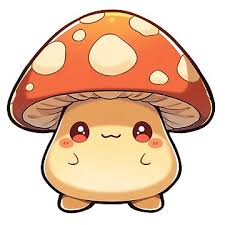 Cute Kawaii Happy Mushroom" Sticker for ...