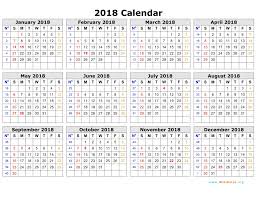 2018 Calendar Wikidates Org