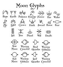 All Manner Of Witchery Moon Glyphs Moon Symbols Rune Symbols
