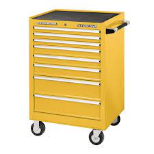 single bank roller cabinet yellow