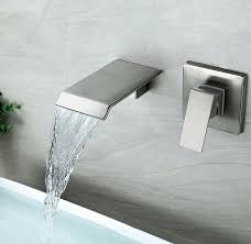 Brushed Nickel Bathroom Faucet Wall