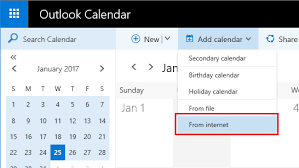 Add An Internet Calendar In Outlook 2007 2010 2016