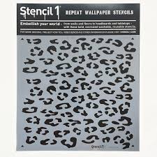 Leopard Repeat Pattern Stencil 11 X11