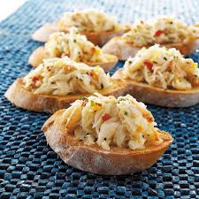crostini with lump crab salad and extra