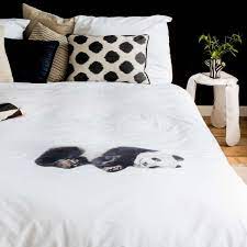 snurk lazy panda single duvet cover set