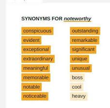 what is a synonym for noteworthy