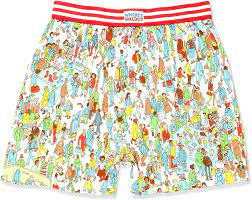 Amazon.com: Where's Waldo Game Scene Men's Boxer Lounge Shorts (Small,  White), 17WE000MBXYT : Clothing, Shoes & Jewelry