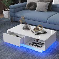 hommpa led coffee table side table high