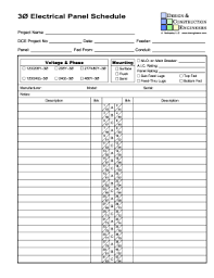 They might be an essential feature of advancement. Panel Schedule Template Fill Out And Sign Printable Pdf Template Signnow
