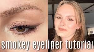 brown smokey liner tutorial for