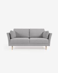gilma 2 seater sofa in light grey with