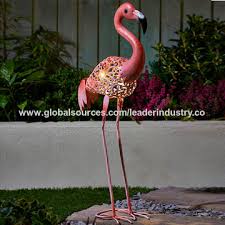 Metal Flamingo Statue