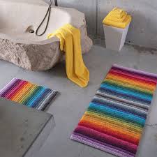 luxury larry striped bath mat by