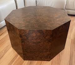 Genuine Burl Wood Octagon Coffee Table