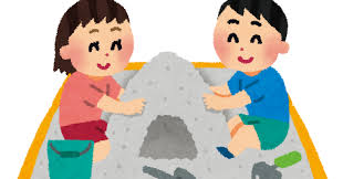 砂場で遊ぶ子供達のイラスト | かわいいフリー素材集 いらすとや