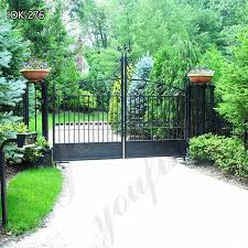 Black Iron Driveway Gate