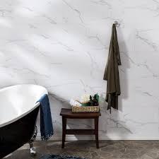 Carrara Marble No Grout Vinyl Wall Tile